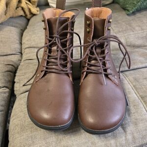 XERO Brown Lace-Up Ankle Boots